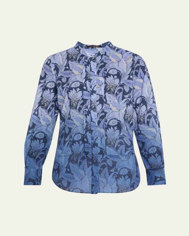 Napa Ombre Floral-Print Blouse